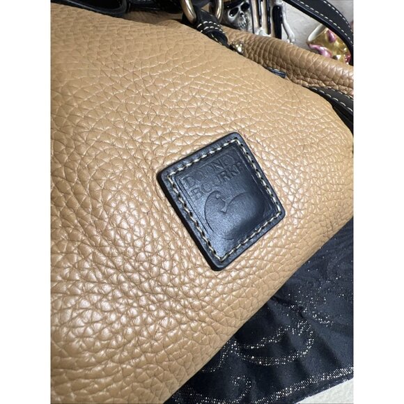 Dooney and Bourke Brown Pebble Grain Floretine Leather Large Satchel Handbag - Picture 2 of 16